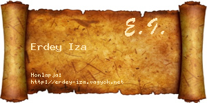 Erdey Iza névjegykártya
